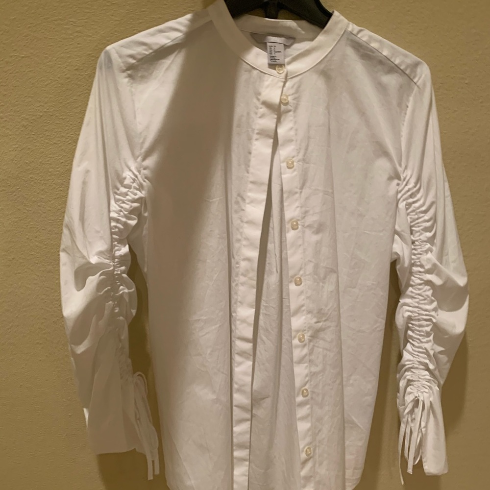 H&M button down shirt with detailing on sleeves